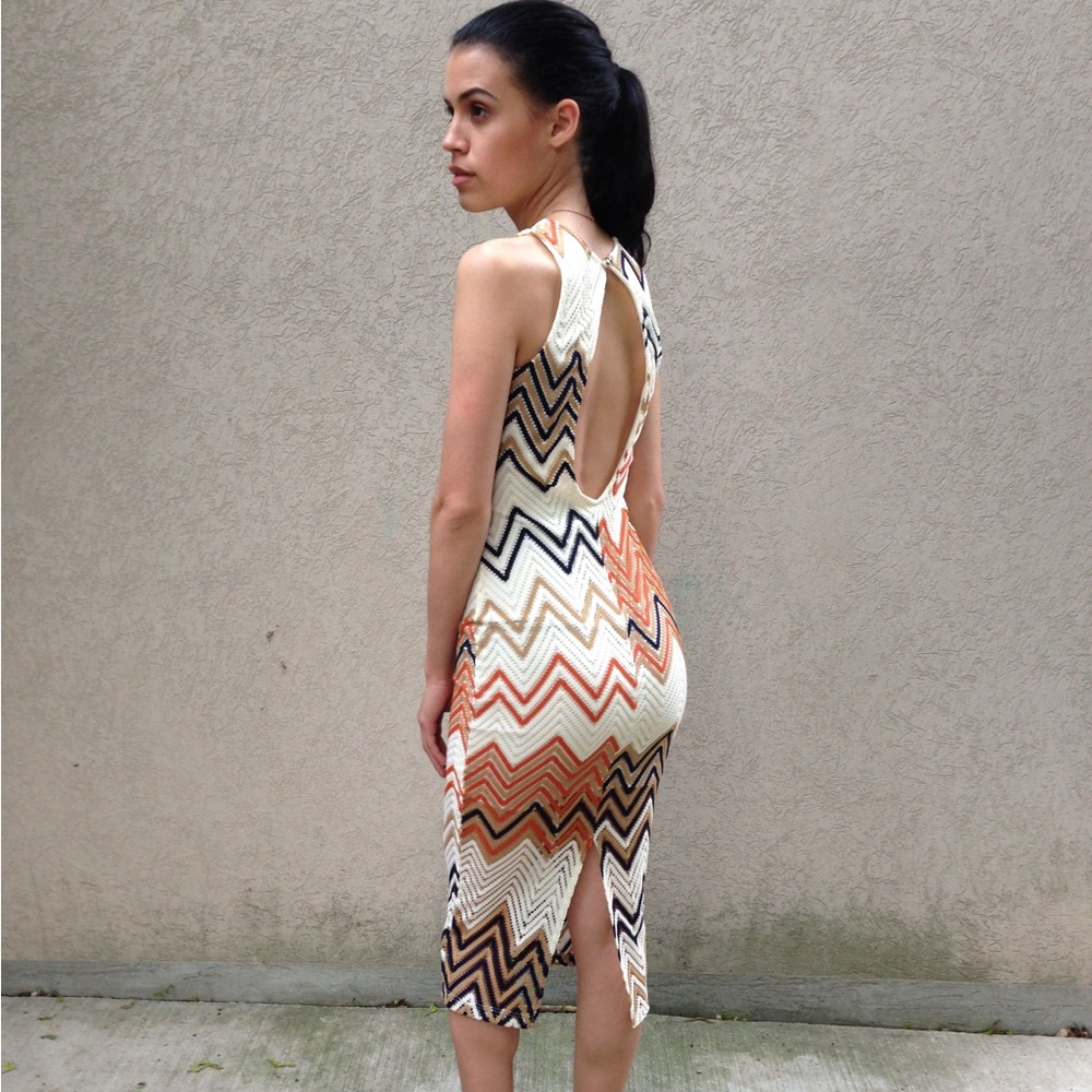 Modern Patterned Knit Dress